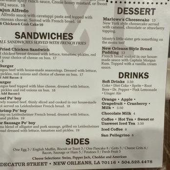Monty's on the Square - Menu - Cajun/Creole Near Me - New Orleans, Louisiana Monty's on the Square - Menu - Cajun/Creole Near Me - New Orleans, Louisiana