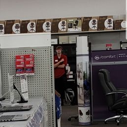 Employee secretly from the distance spying on me...beside the fact that they have a ton of cameras all over.