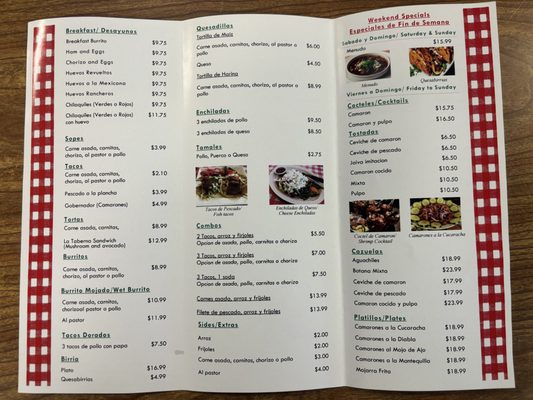 Menu photo 4 La Taberna Jalisco Bellflower, CA