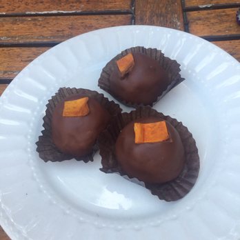 Peace Pies - Mango truffles filled with coconut - Vegan Near Me - Encinitas, California Peace Pies - Mango truffles filled with coconut - Vegan Near Me - Encinitas, California