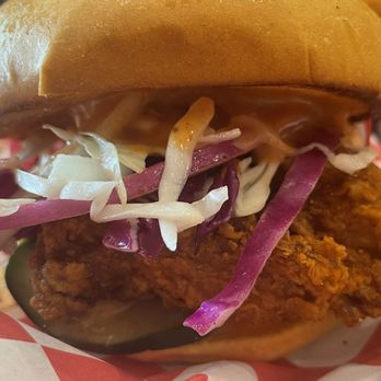 Mighty Chick Sando - Nashville chicken sandwich (level 3) - Chicken Wings Near Me - Bedford, Texas