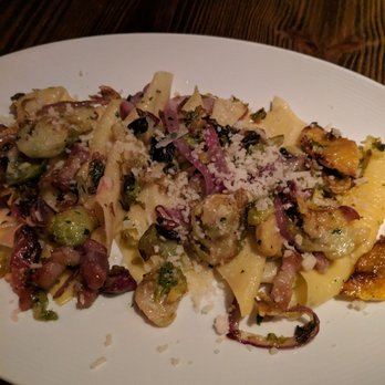 BoccaLupo - Garganelli with smoked bacon, bronzed Brussels sprouts, butternut, sage - Italian Near Me - Atlanta, Georgia