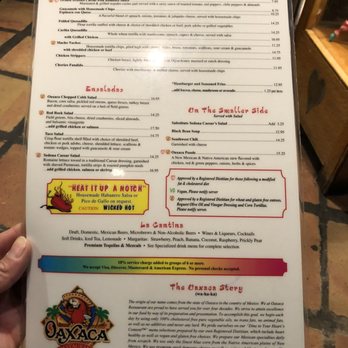 Oaxaca - Menu - Mexican Near Me - Sedona, Arizona Oaxaca - Menu - Mexican Near Me - Sedona, Arizona