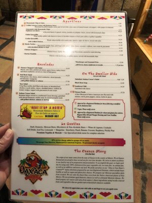 Menu photo 4 Oaxaca Sedona, AZ Menu photo 4 Oaxaca Sedona, AZ