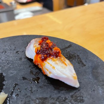 Sushi By M - Garlic sauce on top - Sushi Bars Near Me - New York, New York