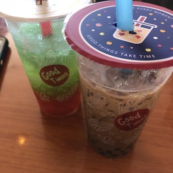 Xen Thai and Ramen - Thai iced coffee with tapioca and a kiwi strawberry with boba. - Ramen Near Me - Conway, Arkansas Xen Thai and Ramen - Thai iced coffee with tapioca and a kiwi strawberry with boba. - Ramen Near Me - Conway, Arkansas