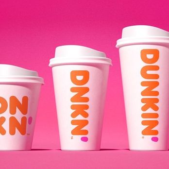 Dunkin' - three cups of dunkin donuts on a pink background - Coffee & Tea Near Me - Hickory, North Carolina Dunkin' - three cups of dunkin donuts on a pink background - Coffee & Tea Near Me - Hickory, North Carolina