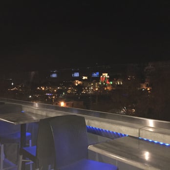 Luke's On Front - Clean outdoors, looking at the night lights in old town - New American Near Me - Temecula, California
