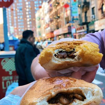 1. Baked Roast Pork Bun; 4B. Pineapple Bun with Roast Pork