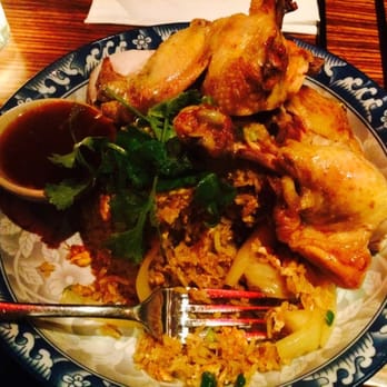 Klong - Saffron rice rotisserie chicken and tamarind sauce it normally is served with cucumber chutney but I swapped it - Thai Near Me - New York, New York Klong - Saffron rice rotisserie chicken and tamarind sauce it normally is served with cucumber chutney but I swapped it - Thai Near Me - New York, New York