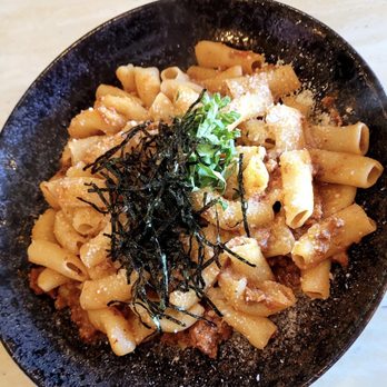 Wasuta Pasta - Miso Bolognese - Japanese Near Me - Richmond, British Columbia Wasuta Pasta - Miso Bolognese - Japanese Near Me - Richmond, British Columbia