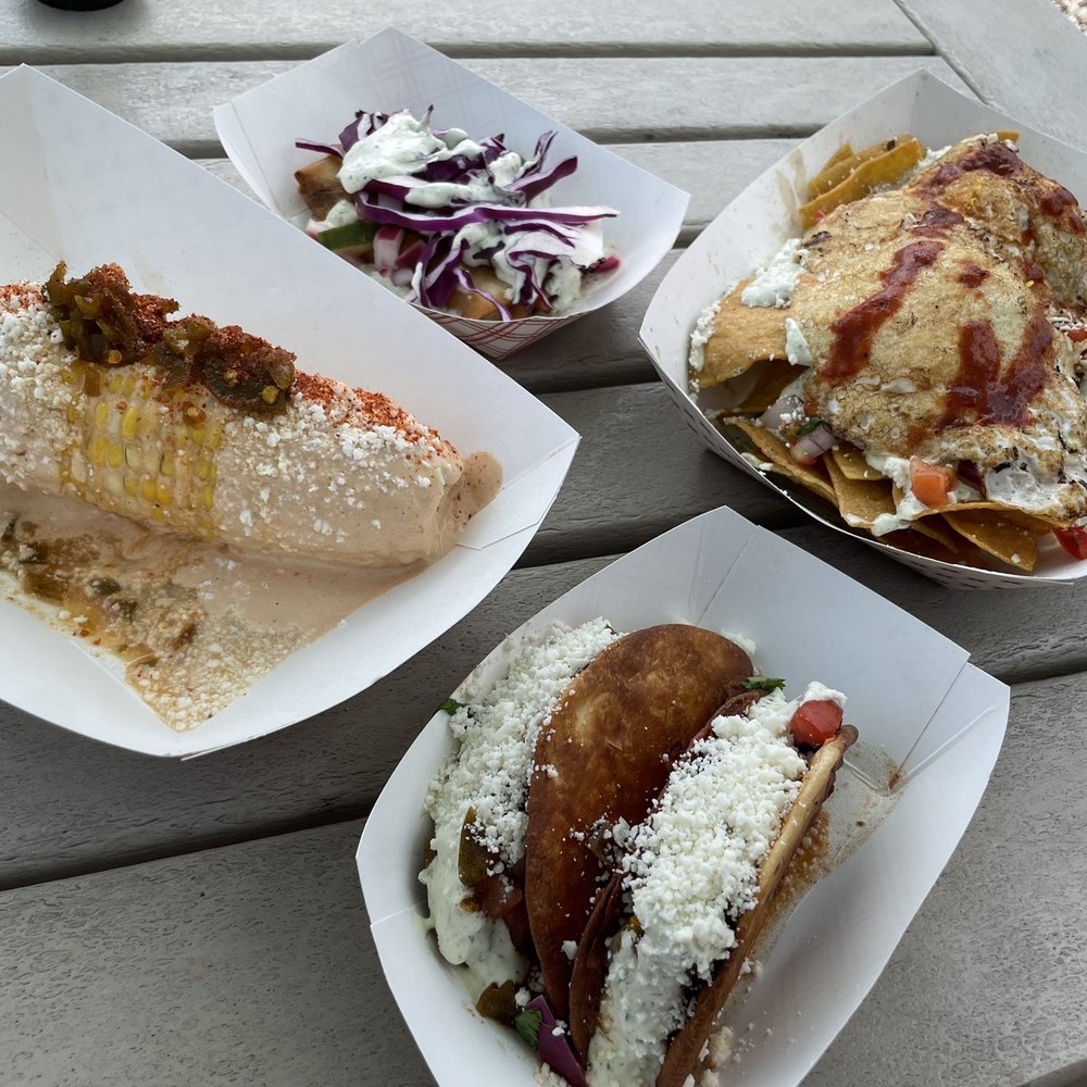 Nacho Average - Beef chalupas, black bean lumpias, 3 Mexican street corn, chilaquiles. All AMAZING. - Food Trucks Near Me - Conway, New Hampshire