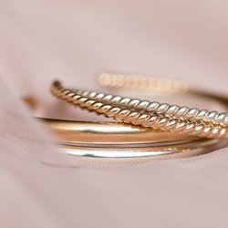 Anna Shae Jewelry - Gold and Sterling Silver Half Round and Twisted Bangles