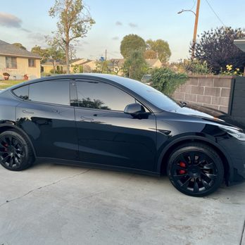 TMS  Window Tinting - Tesla Model Y 20% dark ceramic nano tint - Car Window Tinting Near Me - Anaheim, California