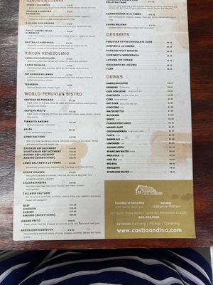 Menu photo 4 Casita Andina Plantation, FL Menu photo 4 Casita Andina Plantation, FL