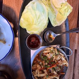 Kung pao chicken lettuce wraps