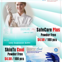 D D I Glove - Latex P.F. - SafeCare Nitrile P.F. - SuperB, Cool Blue are the most popular among dentists.