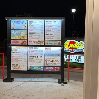 Andy's Frozen Custard - Menu - Desserts Near Me - Grapevine, Texas Andy's Frozen Custard - Menu - Desserts Near Me - Grapevine, Texas