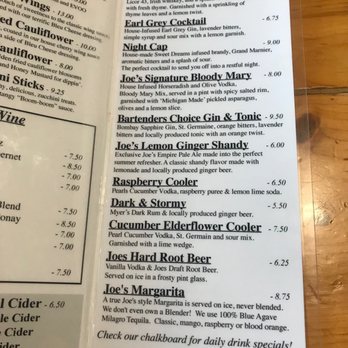 Joe's Friendly Tavern - Menu - American Near Me - Empire, Michigan