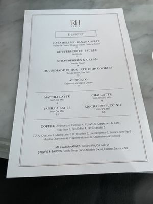 Menu photo 6 RH Rooftop Restaurant at RH Marin Corte Madera, CA Menu photo 6 RH Rooftop Restaurant at RH Marin Corte Madera, CA
