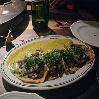 Cuerno - Tacos Callejeros. $32. A bit messy, but excellent. Would recommend - Steakhouses Near Me - New York, New York Cuerno - Tacos Callejeros. $32. A bit messy, but excellent. Would recommend - Steakhouses Near Me - New York, New York