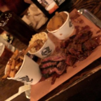 Mighty Quinn's Barbeque - Briskets with burtends sweet potato fries and some random beer - Barbeque Near Me - Clifton, New Jersey