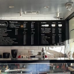 Coffee menu Coffee menu