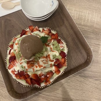 Ever After Tearoom & Eatery - Strawberry Matcha Snow - Shaved Ice Near Me - Irvine, California Ever After Tearoom & Eatery - Strawberry Matcha Snow - Shaved Ice Near Me - Irvine, California