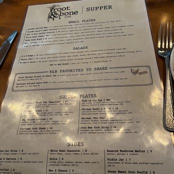Root & Bone Indianapolis - Supper Menu - American Near Me - Indianapolis, Indiana Root & Bone Indianapolis - Supper Menu - American Near Me - Indianapolis, Indiana