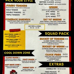 Mother Clucker - Menu