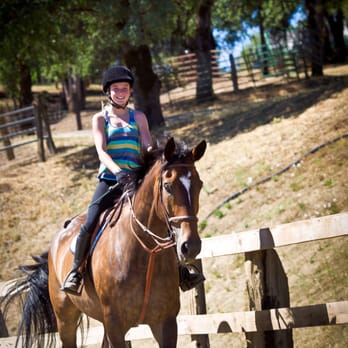 Flying M Ranch - Jordan on Hans in lessons with Cantera Farms Riding Academy at Flying M Ranch - Horse Boarding Near Me - Placerville, California