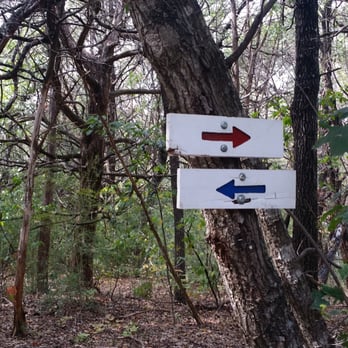 Boulder Park - Red is more difficult  Blue is easier/medium - Parks Near Me - Dallas, Texas