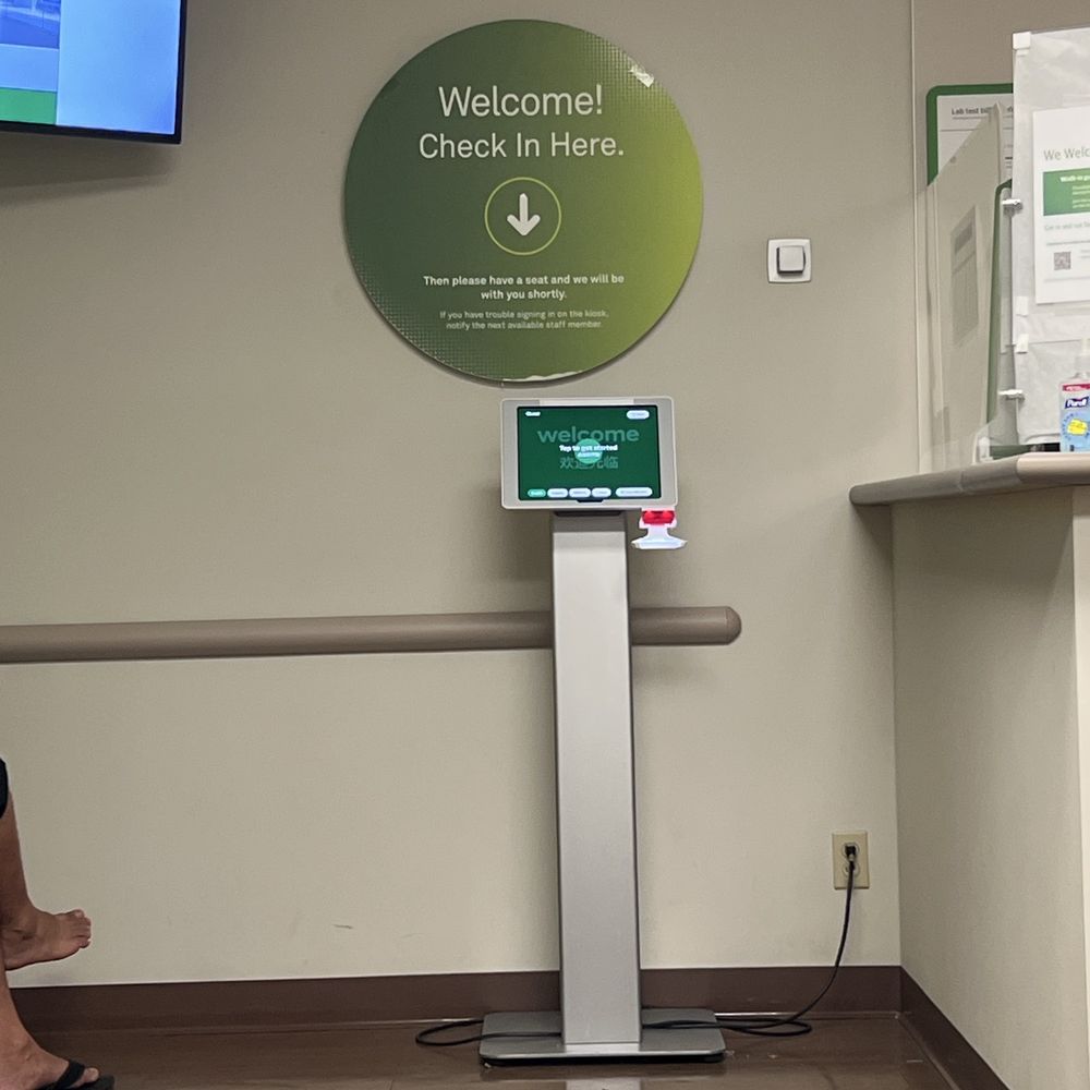 The only customer service available is a check in computer The only customer service available is a check in computer