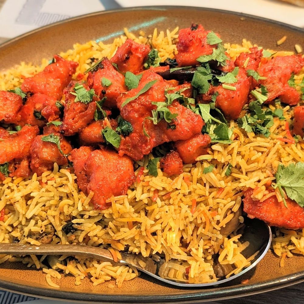 Curry Court - Special Dum Biryani with crispy chicken, $18 - Indian Near Me - Monroe, North Carolina Curry Court - Special Dum Biryani with crispy chicken, $18 - Indian Near Me - Monroe, North Carolina