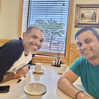 Top View - Two old friends (more like brothers) meeting for breakfast - Breakfast & Brunch Near Me - Chicago, Illinois Top View - Two old friends (more like brothers) meeting for breakfast - Breakfast & Brunch Near Me - Chicago, Illinois