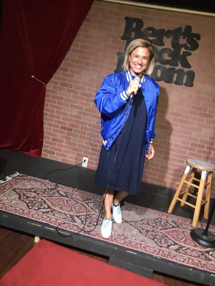 Bert's Back Room Comedy Mic Logo