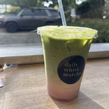 Daily Whisk Matcha - Strawberry matcha. There's a cute small waiting area - patio while you wait for your drinks - Cafes Near Me - Honolulu, Hawaii Daily Whisk Matcha - Strawberry matcha. There's a cute small waiting area - patio while you wait for your drinks - Cafes Near Me - Honolulu, Hawaii