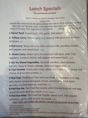 Menu photo 8 Khaosan Thai San Jose, CA