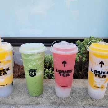 Tea King - Mango Coco Sago with boba and custard, Matcha Milk, Snowy Strawberry, Mango Coco Sago - Bubble Tea Near Me - Seattle, Washington