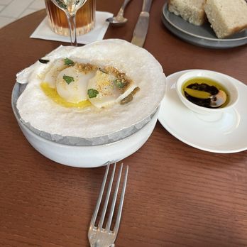 Saint Bibiana - Scallop crudo- bright and fresh and icy cold - Italian Near Me - Savannah, Georgia Saint Bibiana - Scallop crudo- bright and fresh and icy cold - Italian Near Me - Savannah, Georgia