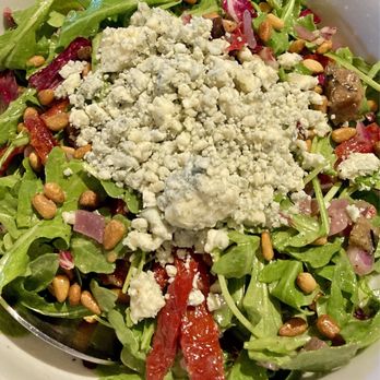 Lascala’s Fire - Arugula Salad w/radicchio, grilled red onion, sun-dried tomato's, grilled eggplant, Gorgonzola, toasted pine nuts & white balsamic dressing - Italian Near Me - Newtown Square, Pennsylvania Lascala’s Fire - Arugula Salad w/radicchio, grilled red onion, sun-dried tomato's, grilled eggplant, Gorgonzola, toasted pine nuts & white balsamic dressing - Italian Near Me - Newtown Square, Pennsylvania