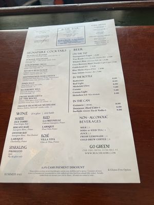 Menu photo 2 The Beachead Block Island, RI