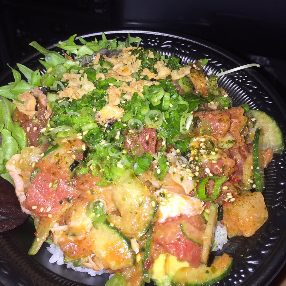 PokiNometry - Large: Half Salad & Half White Rice - Japanese Near Me - Anaheim, California PokiNometry - Large: Half Salad & Half White Rice - Japanese Near Me - Anaheim, California
