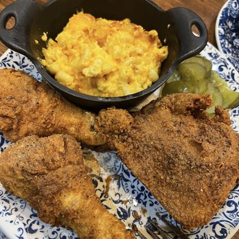 Tupelo Honey Southern Kitchen & Bar - Honey dusted chicken w man n cheese - Breakfast & Brunch Near Me - Chattanooga, Tennessee
