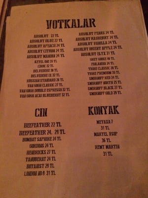 Menu photo 7 AYI Pub Cadde Istanbul, 34 Menu photo 7 AYI Pub Cadde Istanbul, 34