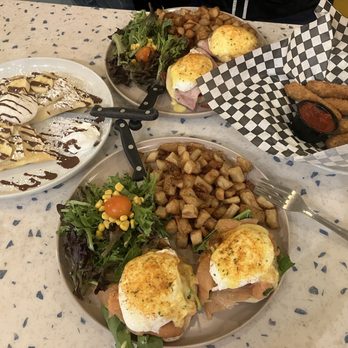 Popping Yolk Cafe - Norwegian Benedict $20.20 Classic Benedict $18.75 Toffee Banana Crepe $16 Mozzarella Sticks $8 - Breakfast & Brunch Near Me - Alhambra, California Popping Yolk Cafe - Norwegian Benedict $20.20 Classic Benedict $18.75 Toffee Banana Crepe $16 Mozzarella Sticks $8 - Breakfast & Brunch Near Me - Alhambra, California