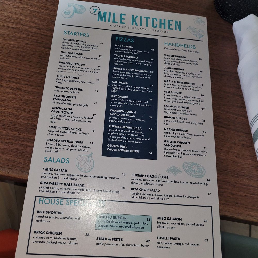 7 Mile Kitchen - A large selection on the menu... - New American Near Me - Carlsbad, California