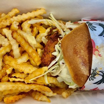 CHiKN - Chicken sandwich (medium) with fries. - Chicken Shop Near Me - Pittsburgh, Pennsylvania