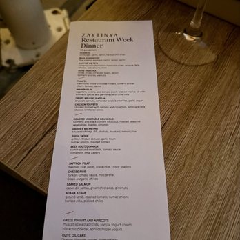 Zaytinya - Restaurant week menu- what an absolute STEAL - Greek Near Me - Washington, DC, District of Columbia
