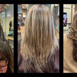 Hair At The Ritz - Dark roots, new colors, "Leslie curls".